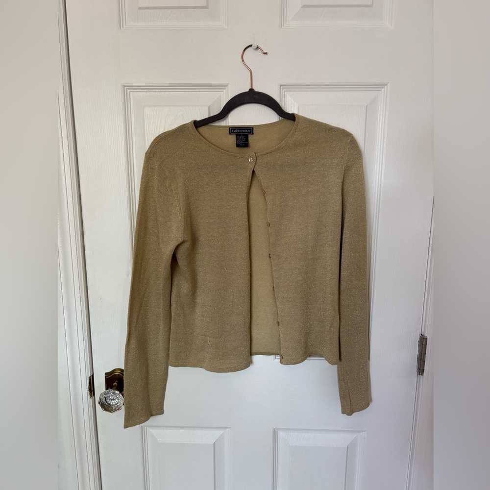 Gold shimmer cardigan
